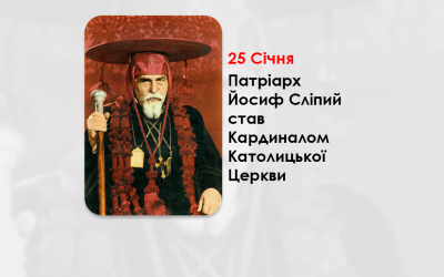 60 РОКІВ ТОМУ – ПАТРІАРХ ЙОСИФ СЛІПИЙ СТАВ КАРДИНАЛОМ КАТОЛИЦЬКОЇ ЦЕРКВИ.