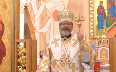 «ПРАВЕДНИЙ, СВЯТИЙ МИТРОПОЛИТЕ АНДРЕЮ, УЧИТЕЛЮ ЧИСТОЇ ЛЮБОВІ ДО БОГА І ДО КРАЮ, МОЛИ БОГА ЗА НАС» – ОТЕЦЬ І ГЛАВА УГКЦ БЛАЖЕННІШИЙ СВЯТОСЛАВ – У ПРИЛБИЧАХ.