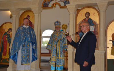 ВЛАДИКА ВОЛОДИМИР ОЧОЛИВ БОЖЕСТВЕННУ ЛІТУРГІЮ В ПАРАФІЯЛЬНОМУ ХРАМІ У ЩЕЦІНКУ