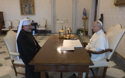 У ВАТИКАНІ ВІДБУЛАСЯ ЗУСТРІЧ БЛАЖЕННІШОГО СВЯТОСЛАВА З ПАПОЮ ЛЕВОМ XIV.